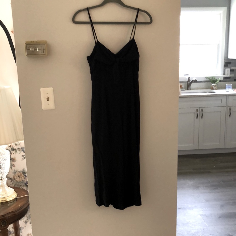 Black wide leg jumpsuit
